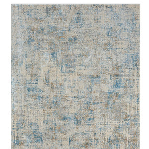 HomeRoots 6' Abstract Blue and Ivory Runner Rug - Modern Design for Hallways, Entryways, and Kitchens 2' x 6' 554391