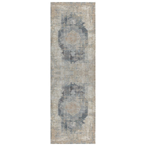 Homeroots 2' Beige And Gray Medallion Area Rug - Elevate Your Space With Sophisticated Style And Design 8' Runner Viscose 554399