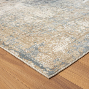 Homeroots 2' Beige And Gray Medallion Area Rug - Elevate Your Space With Sophisticated Style And Design 8' Runner Viscose 554399
