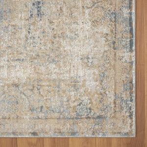 Homeroots 2' Beige And Gray Medallion Area Rug - Elevate Your Space With Sophisticated Style And Design 8' Runner Viscose 554399
