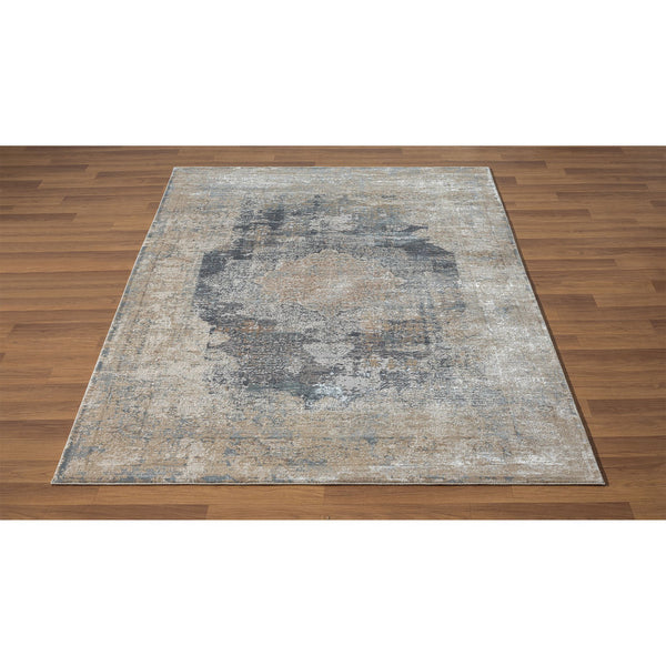 Homeroots 2' Beige And Gray Medallion Area Rug - Elevate Your Space With Sophisticated Style And Design 5' X 8' Viscose 554400