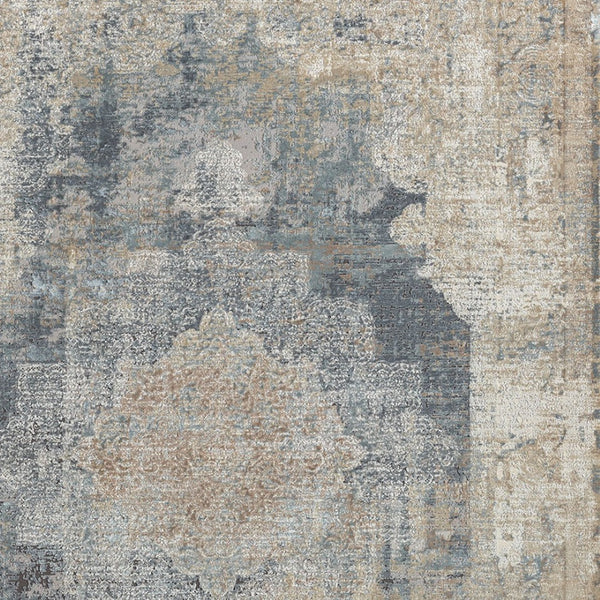 Homeroots 2' Beige And Gray Medallion Area Rug - Elevate Your Space With Sophisticated Style And Design 8' X 10' Viscose 554401