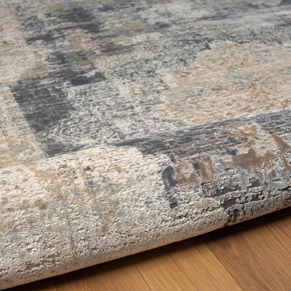 Homeroots 2' Beige And Gray Medallion Area Rug - Elevate Your Space With Sophisticated Style And Design 8' X 10' Viscose 554401