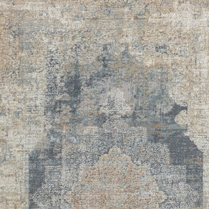 Homeroots 2' Beige And Gray Medallion Area Rug - Elevate Your Space With Sophisticated Style And Design 9' X 12' Viscose 554402