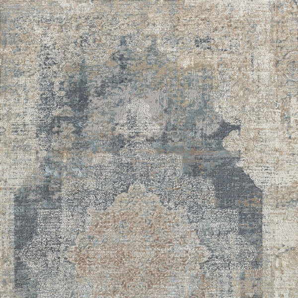 Homeroots 2' Beige And Gray Medallion Area Rug - Elevate Your Space With Sophisticated Style And Design 10' X 14' Viscose 554403