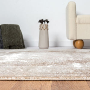 Homeroots 2' Beige And Gray Medallion Area Rug - Elevate Your Space With Sophisticated Style And Design 2' X 3' Viscose 554404