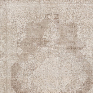 Homeroots 2' Beige And Gray Medallion Area Rug - Elevate Your Space With Sophisticated Style And Design 8' X 10' Viscose 554407