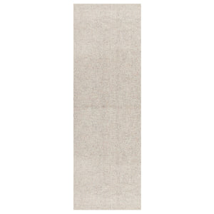 Homeroots 8' Runner Beige And Brown Wool Abstract Hand Tufted Runner Rug Tan Wool 554422