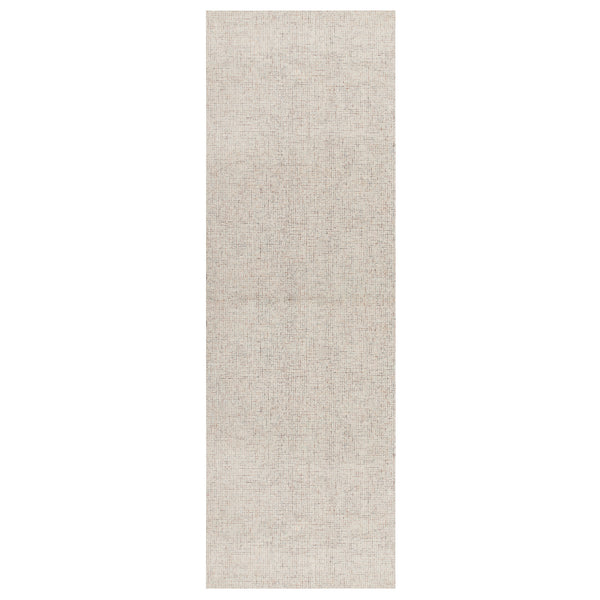 Homeroots 8' Runner Beige And Brown Wool Abstract Hand Tufted Runner Rug Tan Wool 554422