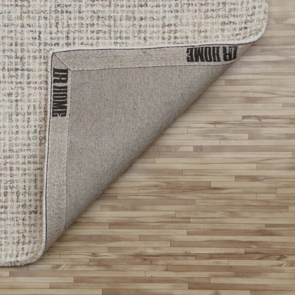 Homeroots 8' Runner Beige And Brown Wool Abstract Hand Tufted Runner Rug Tan Wool 554422