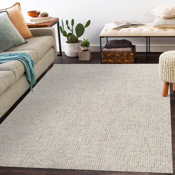 Homeroots 5' X 7' Beige And Brown Wool Abstract Hand Tufted Area Rug Tan Wool 554423