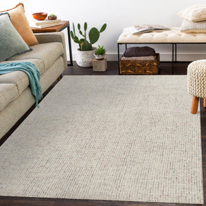 Homeroots 8' X 10' Beige And Brown Wool Abstract Hand Tufted Area Rug Tan Wool 554424