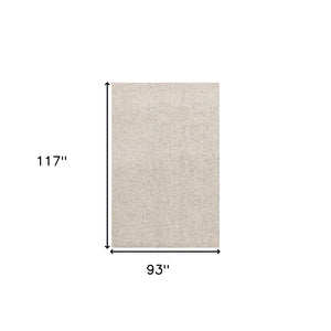 Homeroots 8' X 10' Beige And Brown Wool Abstract Hand Tufted Area Rug Tan Wool 554424