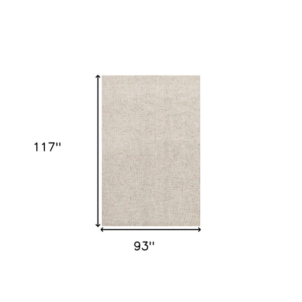 Homeroots 8' X 10' Beige And Brown Wool Abstract Hand Tufted Area Rug Tan Wool 554424