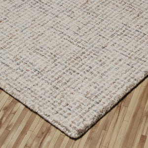 Homeroots 10' X 14' Brown Wool Checkered Hand Tufted Area Rug Tan Wool 554426
