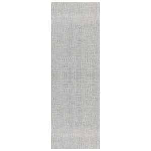 Homeroots 8' Runner Blue And Ivory Wool Abstract Hand Tufted Runner Rug Blue Wool 554427