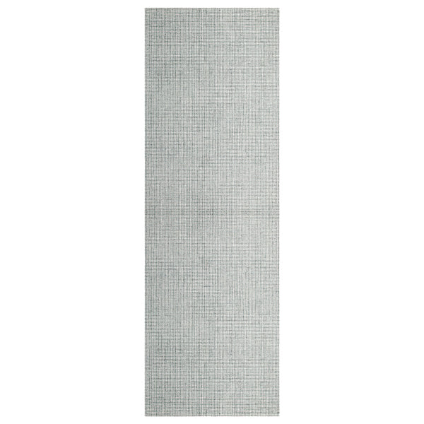 Homeroots 8' Runner Green And Ivory Wool Checkered Hand Tufted Runner Rug Green Wool 554432