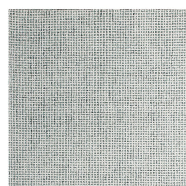 Homeroots 8' Runner Green And Ivory Wool Checkered Hand Tufted Runner Rug Green Wool 554432