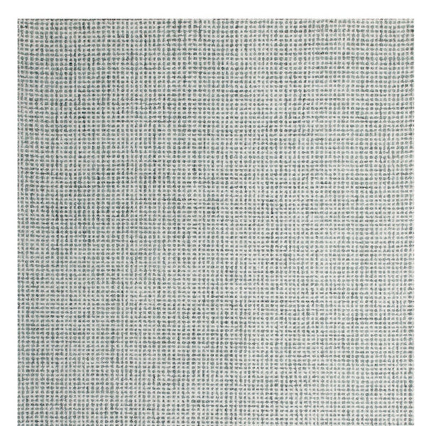 Homeroots 8' Runner Green And Ivory Wool Checkered Hand Tufted Runner Rug Green Wool 554432