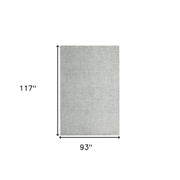 Homeroots 8' X 10' Green And Ivory Wool Checkered Hand Tufted Area Rug Green Wool 554434