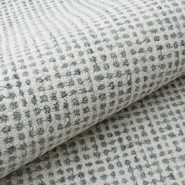 Homeroots 9' X 12' Green And Ivory Wool Checkered Hand Tufted Area Rug Green Wool 554435