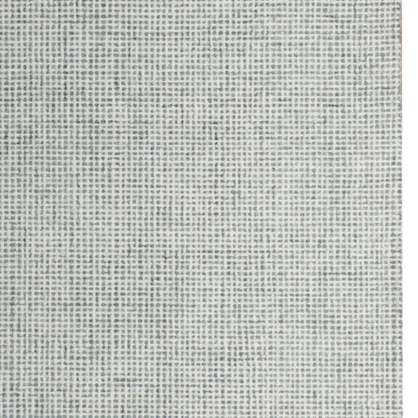 Homeroots 9' X 12' Green And Ivory Wool Checkered Hand Tufted Area Rug Green Wool 554435