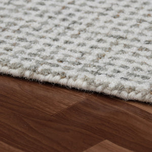 Homeroots 5' X 7' Gray And Ivory Wool Checkered Hand Tufted Area Rug Gray Wool 554438