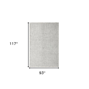 Homeroots 8' X 10' Gray And Ivory Wool Checkered Hand Tufted Area Rug Gray Wool 554439