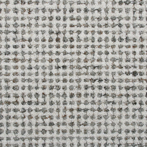 Homeroots 9' X 12' Gray And Ivory Wool Checkered Hand Tufted Area Rug Gray Wool 554440