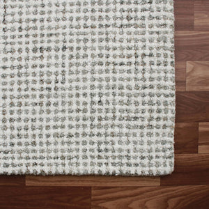 Homeroots 10' X 14' Gray And Ivory Wool Checkered Hand Tufted Area Rug Gray Wool 554441