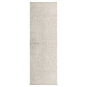 Homeroots 8' Runner Beige And Ivory Wool Checkered Hand Tufted Runner Rug Beige Wool 554442