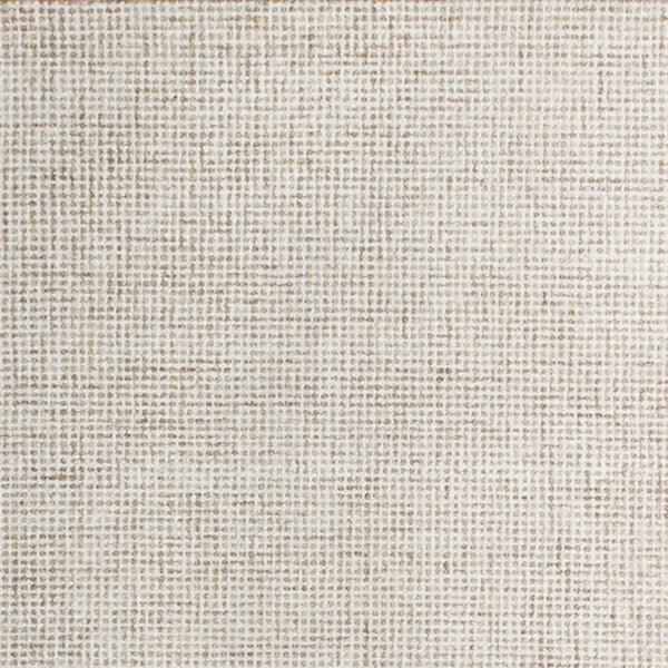 Homeroots 8' Runner Beige And Ivory Wool Checkered Hand Tufted Runner Rug Beige Wool 554442