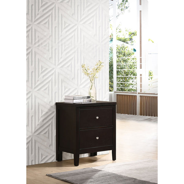 English Elm Garrett Cappuccino 2-Drawer Nightstand with Warm Espresso Accents, Sturdy Wood Frame & Timeless Style B062P331052