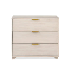 English Elm Pixie Mid-century 3 Drawer Compact Dresser with Brushed Gold Pulls for Bedroom Natural B022P204848
