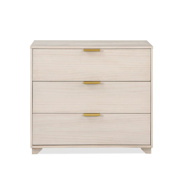 English Elm Pixie Mid-century 3 Drawer Compact Dresser with Brushed Gold Pulls for Bedroom Natural B022P204848