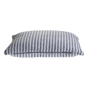 Homeroots Set Of Two Gray Striped Cotton Throw Pillow   554556