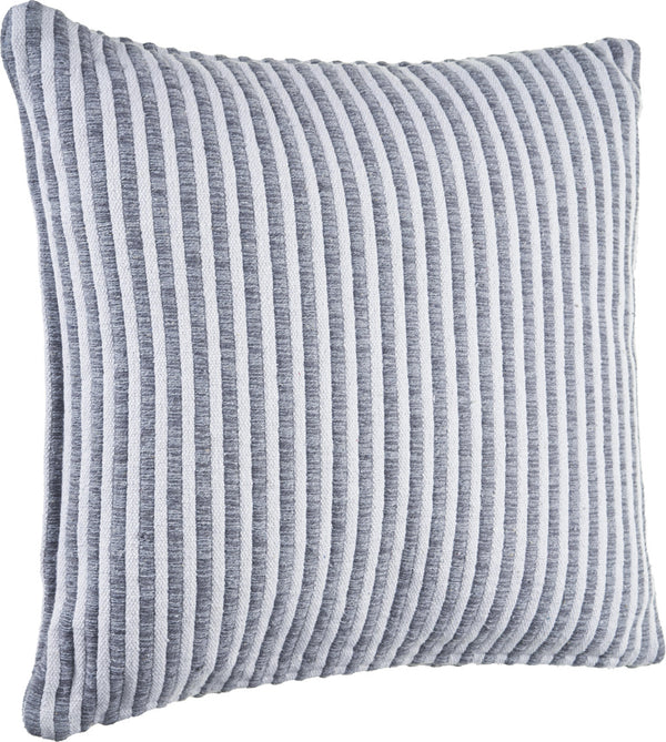 Homeroots Set Of Two Gray Striped Cotton Throw Pillow   554556