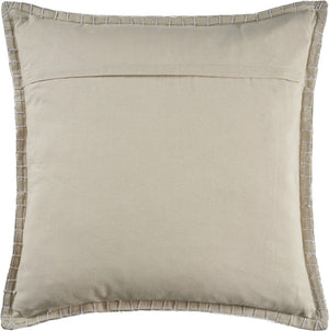 Homeroots Set Of Two Light Gray Cotton Throw Pillow Brown  554559