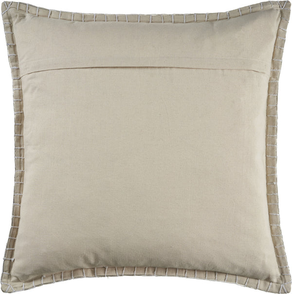 Homeroots Set Of Two Light Gray Cotton Throw Pillow Brown  554559
