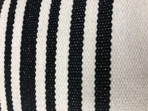 Homeroots Set Of Two Black And White Striped Cotton Throw Pillow   554561