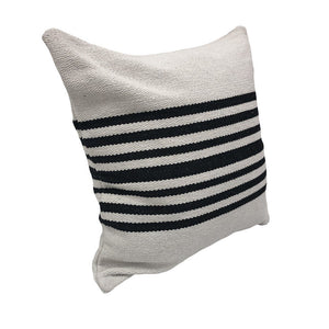 Homeroots Set Of Two Black And White Striped Cotton Throw Pillow   554561