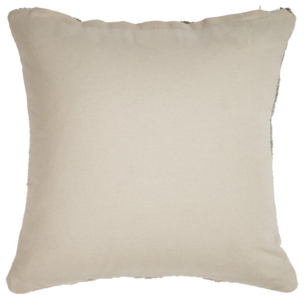 Homeroots Set Of Two Cream Geometric Cotton Throw Pillow With Texture   554573