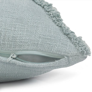 Homeroots Set Of Two Blue Diamond Cotton Throw Pillow With Fringe Blue  554592