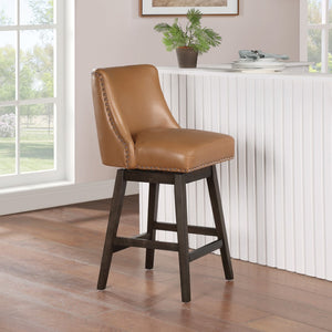 OSP Home Furnishings Granville 26" Swivel Counter Stool Camel/Grey