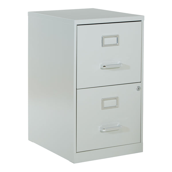 OSP Home Furnishings Metal File Cabinet Grey