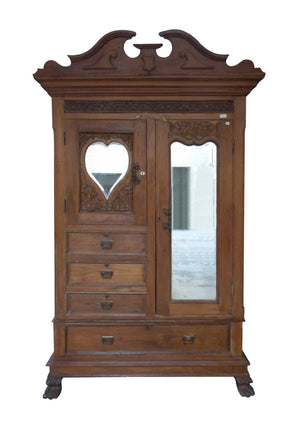 HomeRoots 53" Brown China Cabinet – Elegant Solid Wood with 4 Drawers & Shelves for Versatile Storage Solutions 554619