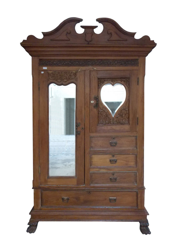 HomeRoots 53" Brown China Cabinet – Elegant Solid Wood with 4 Drawers & Shelves for Versatile Storage Solutions 554619