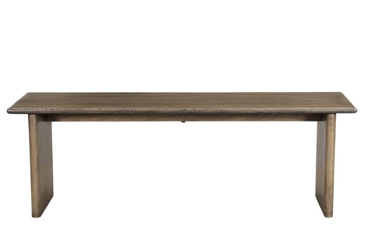 Homeroots 55" Brown Solid Wood Dining Bench - Handcrafted Versatile Seating For Kitchen & Dining Room Charm   554623