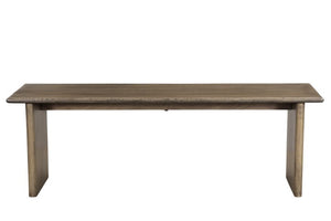 Homeroots 55" Brown Solid Wood Dining Bench - Handcrafted Versatile Seating For Kitchen & Dining Room Charm   554623