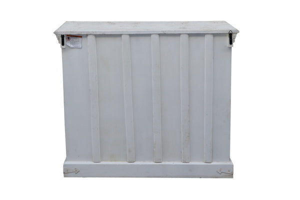 HomeRoots 44" White Distressed Solid Wood Sideboard - Rustic Charm with Ample Storage for Any Room 554633